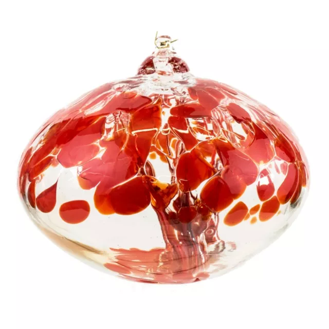 Milford Ruby Tree Of Life Handmade Birthstone Orb Friendship Glass Globe Gift