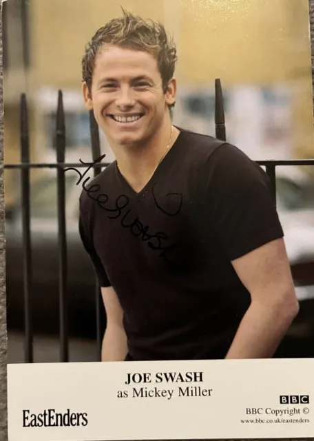 BBC EastEnders JOE SWASH as Mickey Miller Signed Cast Card Autograph