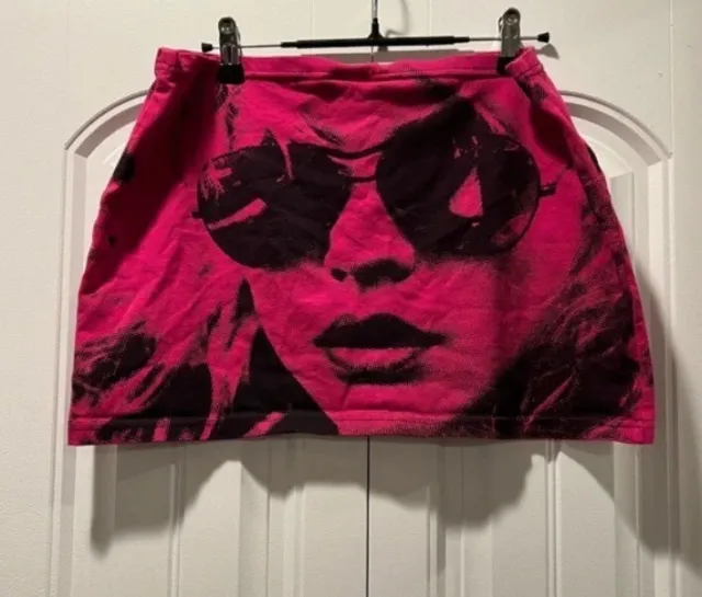 Vintage Rare Glamhead Brand Blonde Mini Skirt