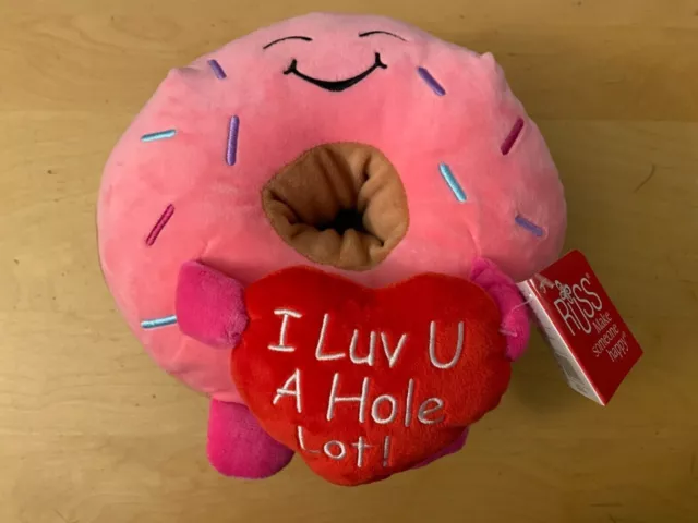 RUSS I Luv U A HOLE Lot Donut LARGER Plush Valentine Gift TikTok
