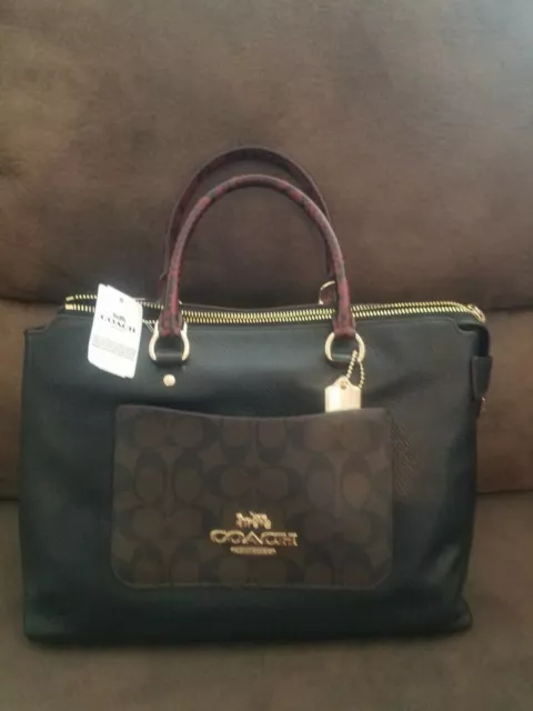 Coach emma satchel 2025 in signature canvas colorblock