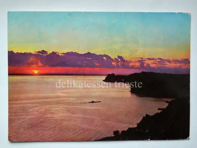 TRIESTE SISTIANA baia tramonto vecchia cartolina 6