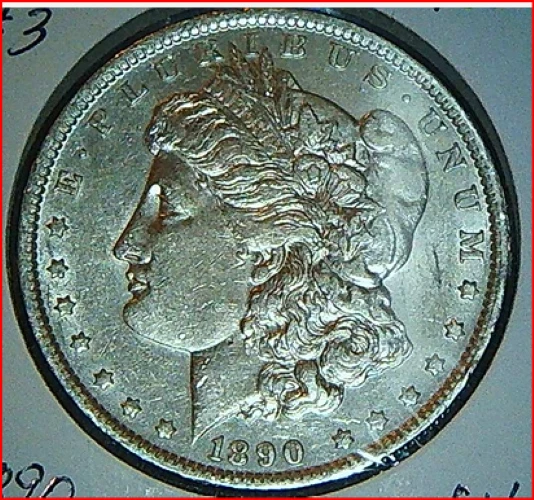 1890  0    Au/Unc Morgan Silver Dollar 90% $1 Coin #3