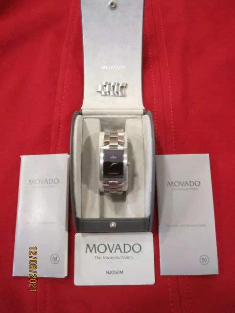 MOVADO Eliro Orologio da Uomo Acciaio Inox Quadrante Nero Cristallo Zaffiro