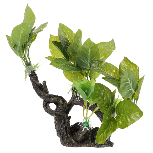 Plástico Agua Planta Hermosa Hierba Adorno Acuario Planta Paisaje