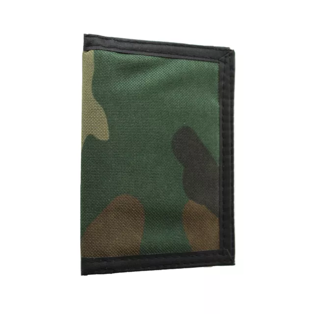 Camouflage design wallet with zip coin compartment