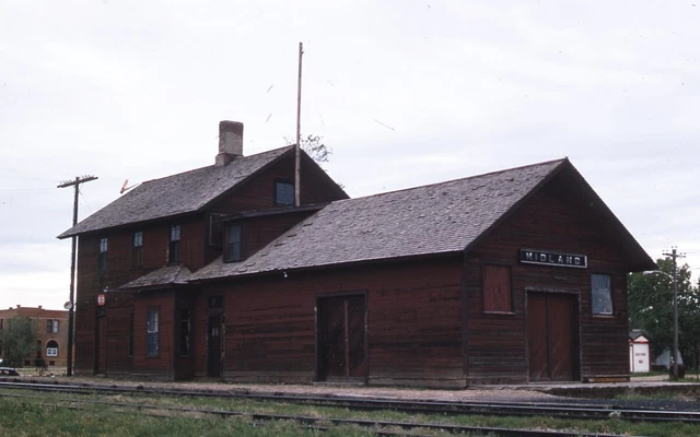 Chicago & North Western Midland, SD Station Orig Kodachrome Slide H13