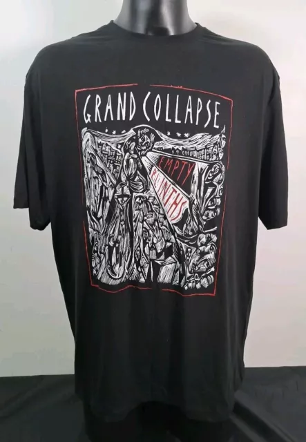 GRAND COLLAPSE Empty Plinths Tee in Black Short Sleeve T-Shirt No Sweat BNWT XXL