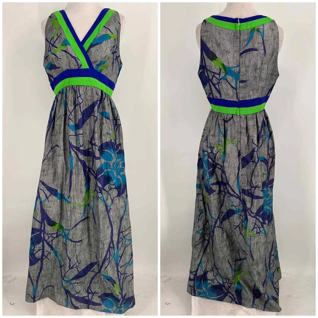 Liberty House Penelope Hawaii Vintage V-Neck Maxi Dress