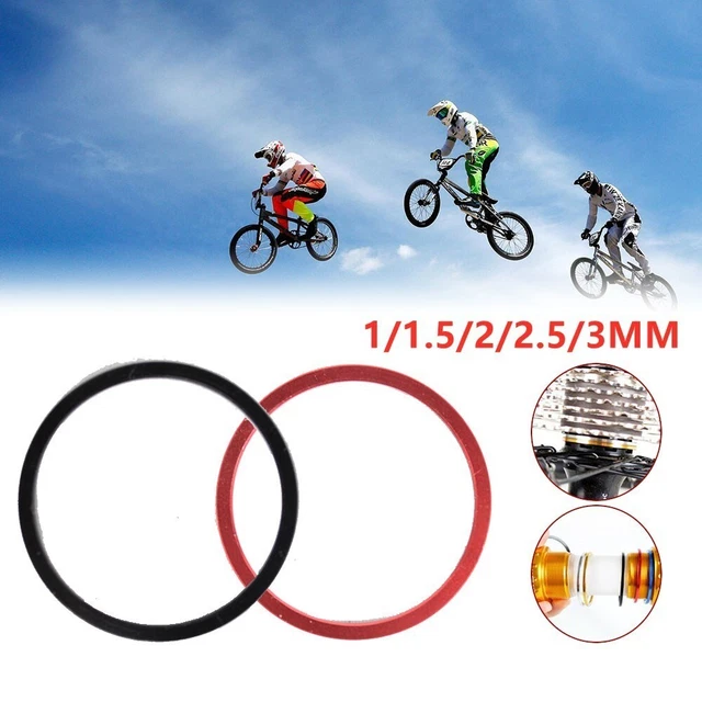 JUKOTA - Kit De 8 Entretoises Pour Vélo (1,5 Mm Et 2 Mm) - En Alliage D'aluminium, Pour Réglage Cassette, Roue Libre, Pédalier