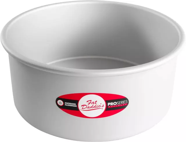 Fat Daddios Round Cake Pan, 9 x 4 Inch, Silver