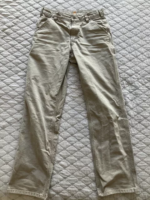 CARHARTT MEN’S DUCK Work Pants Size 31x34 $10.00 - PicClick