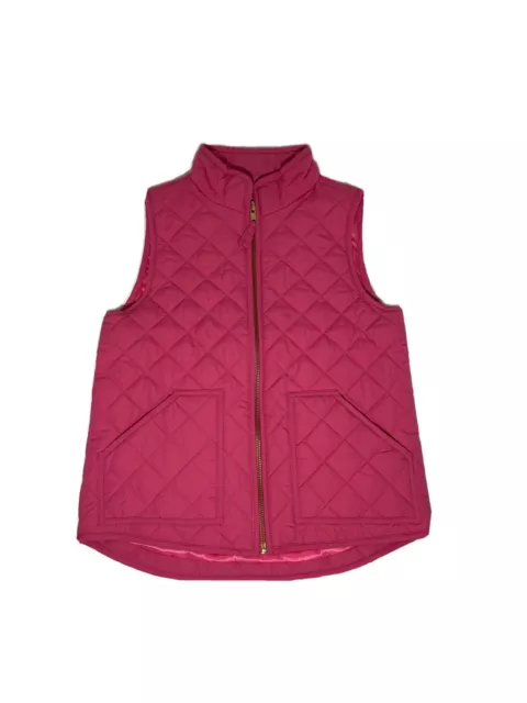 NEW Jcrew Crewcuts PINK Girls Size 6-7 Vest Quilted Full Zip