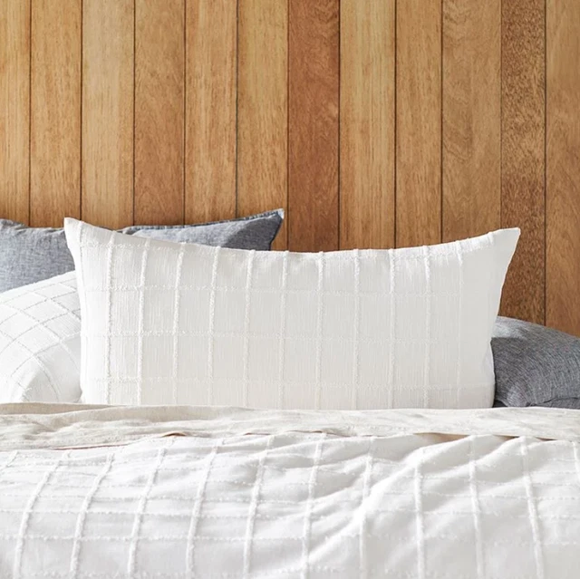 1x Adairs King 50x90 Pillowcase Greenwich Check Bedlinen Boucle RARE BNWT RRP$50