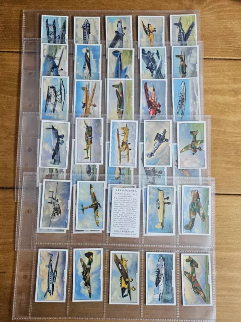 SET :  GALLAHER LTD 1939 cigarette tobacco cards AEROPLANES PLANES AIRCRAFT