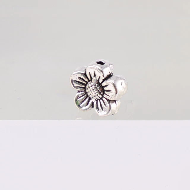100 Pcs Floral Loose Bead Sunflower Beads Spacer Beads Vintage Bracelet Jewelry 3