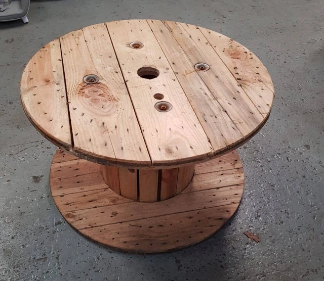 WOODEN CABLE REEL Drum 900mm x 530mm Ideal for garden furniture
