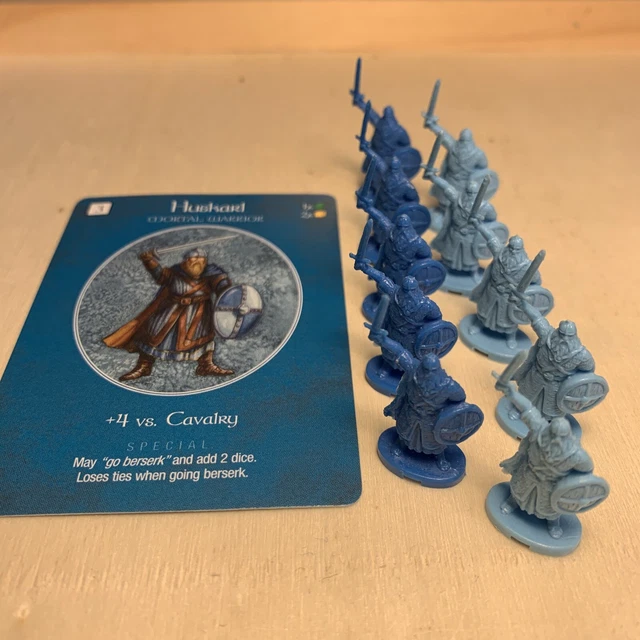 HUSKARL Warrior 10 Tokens and Battle Card for AGE OF MYTHOLOGY Game NORSE Parts