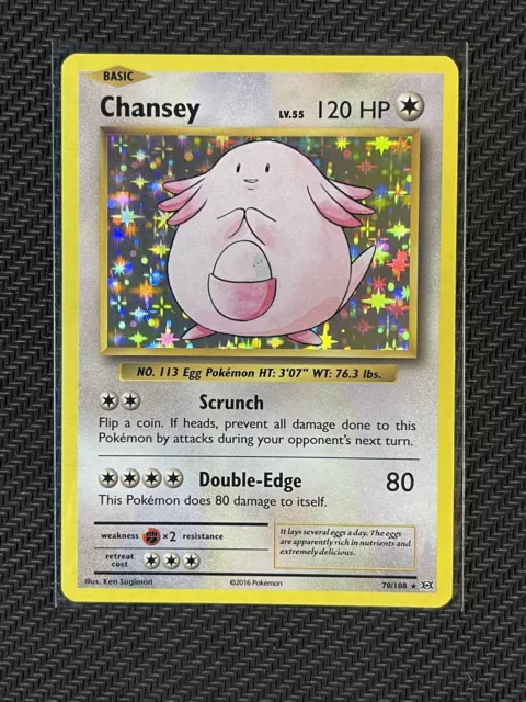 Pokemon Card Chansey Evolutions Holo XY Ultra Rare 2016 70/108