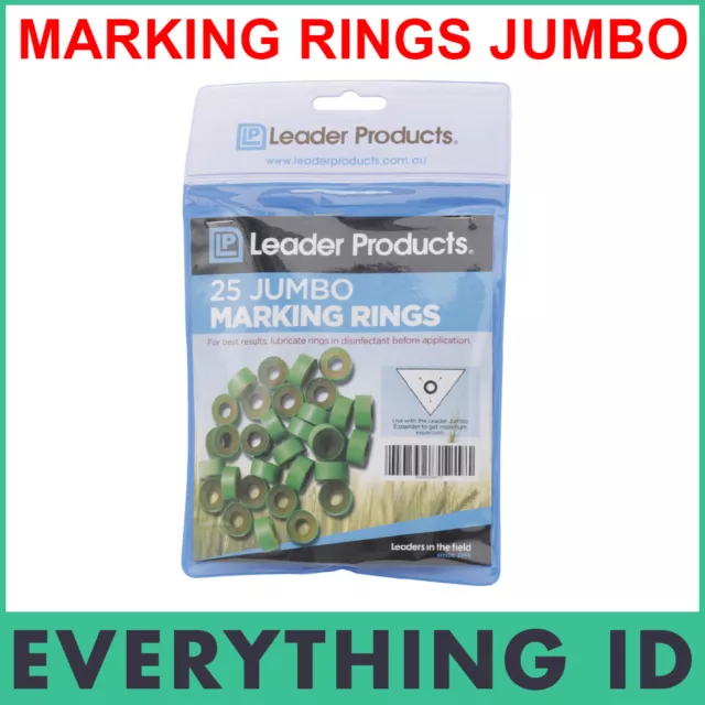 Leader Jumbo Marking Applicator Rings 25 Pk Calves Bulls Cattle Large Calf