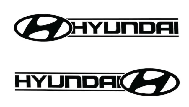 Adesivo decalcomania trasferimento vinile NERO Hyundai - grafica camion auto - insegne veicolo