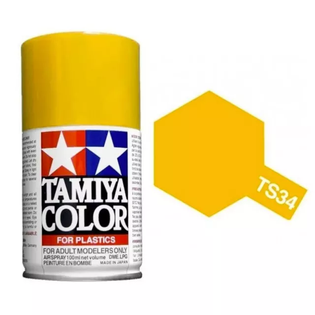 TAMIYA TS-34 Camel Yellow 100ml Plastic Model Kit Spray Paint 85034