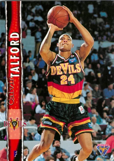 1995 Hobart Devils NBL Basketball Futera Card - Calvin Talford