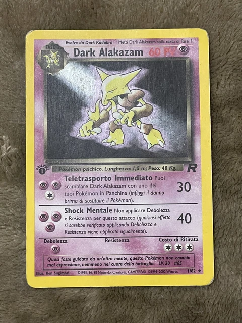 Dark Alakazam (1/82) Holo Rare – Team Rocket Set – Pokémon TCG Card – Near Mint