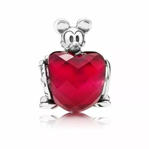 Authentic Pandora Disney Mickey Love Heart Charm
