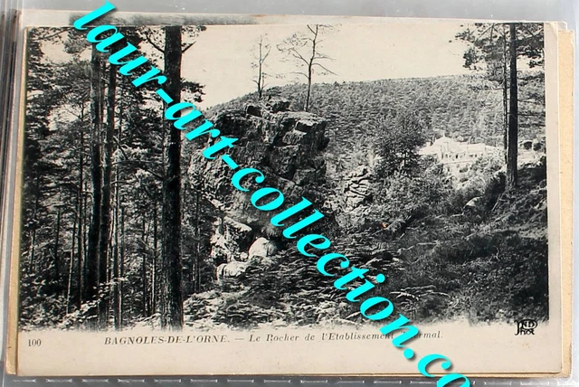 Cpa 61 Bagnoles De L'orne, Rock Of The Thermal Establishment Postcard Forest