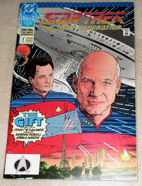 Star Trek TNG Annual #1 (DC Comics, 1990) JOHN DELANCIE Picard - Next Generation