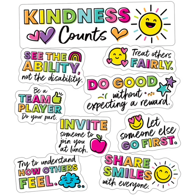 Carson Dellosa Education Kind Vibes Kindness Counts Mini Bulletin Board Set