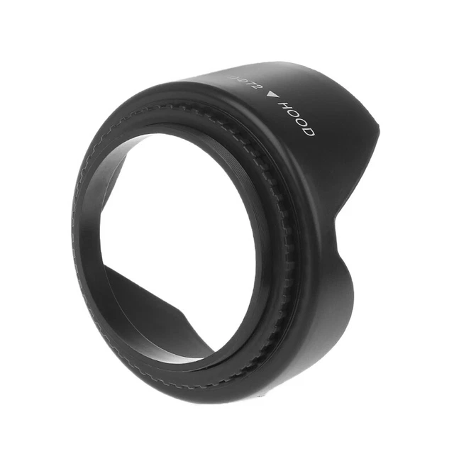 Copriobiettivo parasole petali fiori avvitati 72 mm per fotocamera DSLR