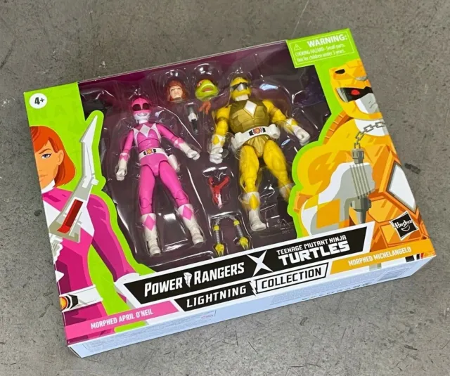 HSF2967: Power Rangers X TMNT Michelangelo Yellow and April Pink Set