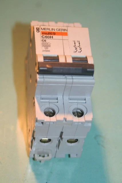 LOT DE 2 Merlin Gerin C60N C32 Multi9 Miniature Disjoncteur 2P EUR 34