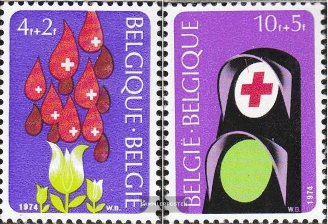 Belgien 1757-1758 (kompl.Ausg.) postfrisch 1974 Rotes Kreuz von Belgien