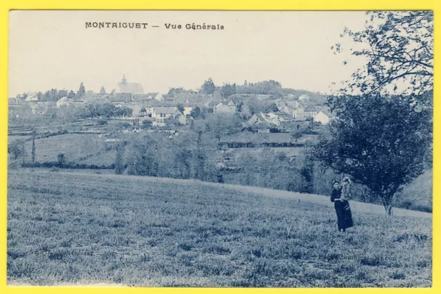 cpa VUE RARE 03 - MONTAIGUËT en FOREZ (Allier) Vue générale du VILLAGE