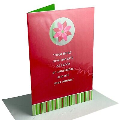 Heartfelt MERRY CHRISTMAS Card FOR MOTHER by Hallmark + Envelope