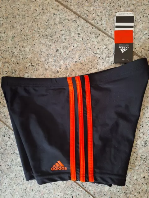 org. Adidas Herren Badehose 3-Streifen Boxer-Badehose Infinitex Gr. D 5 NEU