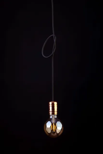 48,34 1X E27 Couverture - Lampe Cuivre Ø12cm FR Suspension EUR PENDELLEUCHTE En Loft PicClick