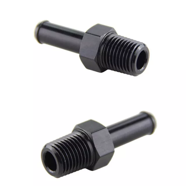 2pcs AN6 1/4'' NPT Male to 3/8" Hose Barb Straight Adapter Fitting A4 3