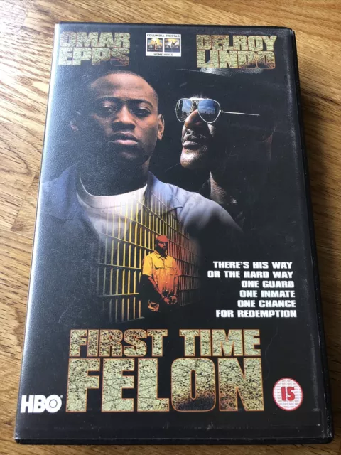 First Time Felon VHS Video - Big Box Ex Rental - Omar Epps - Blockbuster Video