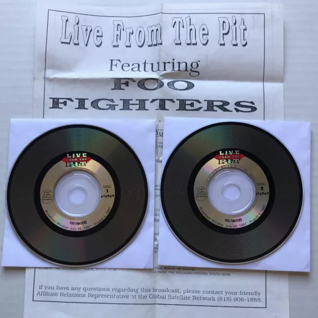 FOO FIGHTERS Live From The Pit 1997 2xCD RADIO SHOW w/ Cues Dave GROHL Nirvana