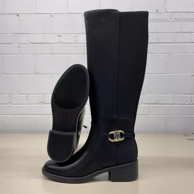 TOMMY HILFIGER Imizza Knee High Riding Boots Women's Size 6M Black