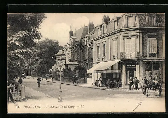 CPA Beauvais, L´Avenue de la Gare