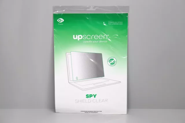 upscreen Spy Shield Clear Blickschutzfolie Displays 14 Zoll, 301x188mm 16:10 NEU