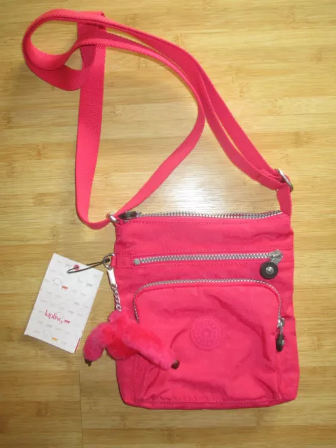 NEUF SAC BANDOULIÈRE Kipling SAC À MAIN SAC À MAIN 64 $ vente au détail rose vif Yolanda