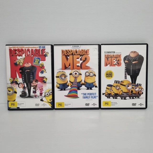 DESPICABLE ME, DESPICABLE Me 2 & Despicable Me 3 DVD Bundle R4 Pal ...