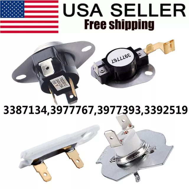 3387134,3977767 Dryer Thermostat 3977393,3392519 Thermal Fuse Fit Whirlpool New