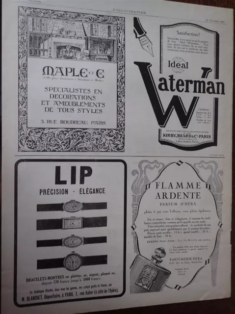 TECLA + WATERMAN + LIP + FLAMME ARDENTE parfum d'HERA + MAPLE  ILLUSTRATION 1923 2